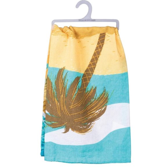 Primitives by Kathy Kitchen Towel - Toes in the Sand Wine In My Hand - Picture 2 of 3